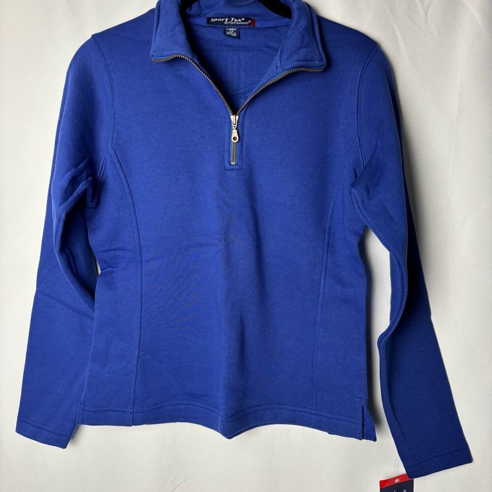 NWT Sport-Tek Women's Royal Blue Quarter-Zip Sweatshirt XSmall - Picture 8 of 8